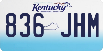 KY license plate 836JHM