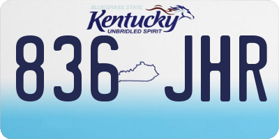 KY license plate 836JHR