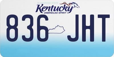 KY license plate 836JHT