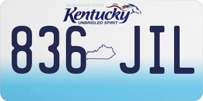 KY license plate 836JIL