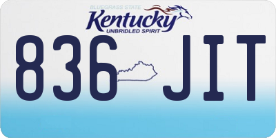 KY license plate 836JIT