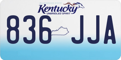 KY license plate 836JJA