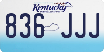 KY license plate 836JJJ
