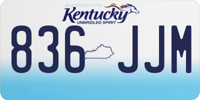 KY license plate 836JJM