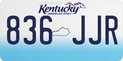 KY license plate 836JJR