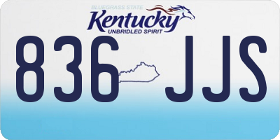 KY license plate 836JJS
