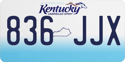 KY license plate 836JJX