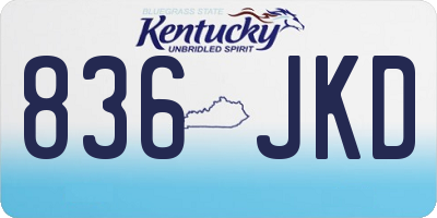 KY license plate 836JKD
