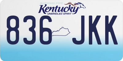 KY license plate 836JKK