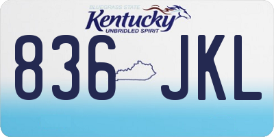KY license plate 836JKL