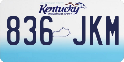 KY license plate 836JKM