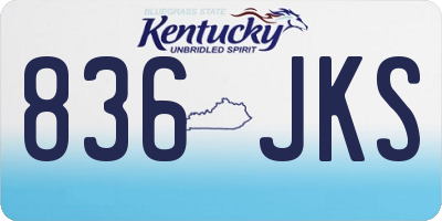 KY license plate 836JKS