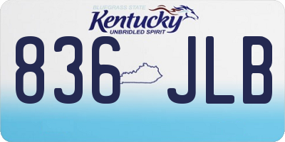 KY license plate 836JLB