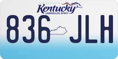 KY license plate 836JLH