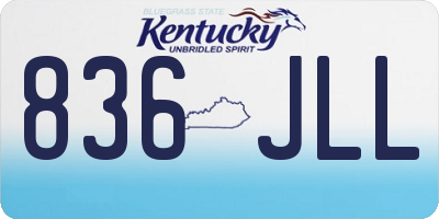KY license plate 836JLL
