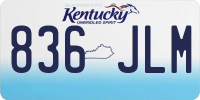 KY license plate 836JLM