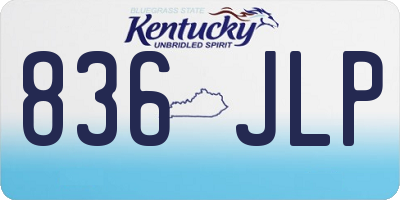 KY license plate 836JLP