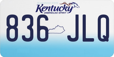 KY license plate 836JLQ