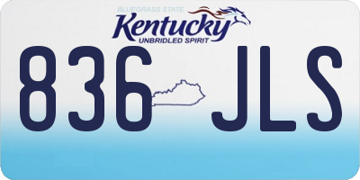KY license plate 836JLS