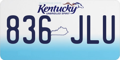 KY license plate 836JLU