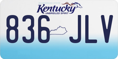 KY license plate 836JLV