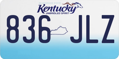 KY license plate 836JLZ