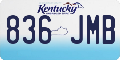 KY license plate 836JMB