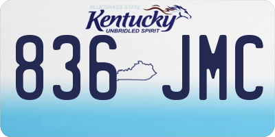KY license plate 836JMC