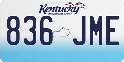 KY license plate 836JME
