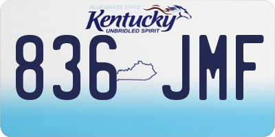 KY license plate 836JMF