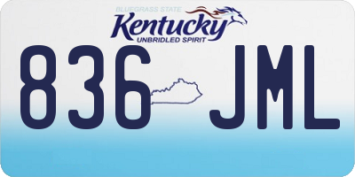 KY license plate 836JML