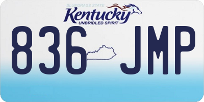 KY license plate 836JMP