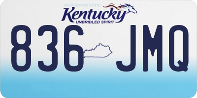 KY license plate 836JMQ