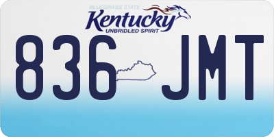KY license plate 836JMT