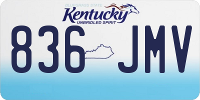 KY license plate 836JMV