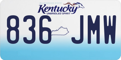 KY license plate 836JMW