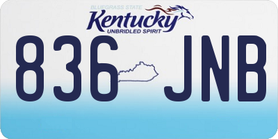 KY license plate 836JNB