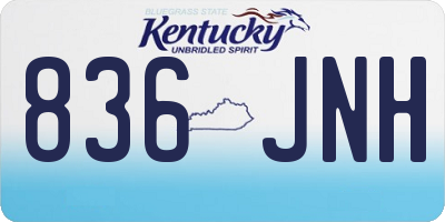 KY license plate 836JNH