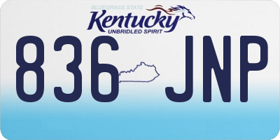 KY license plate 836JNP