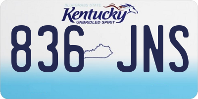 KY license plate 836JNS
