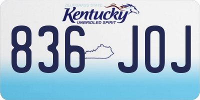 KY license plate 836JOJ