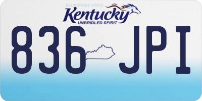 KY license plate 836JPI