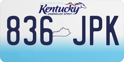 KY license plate 836JPK