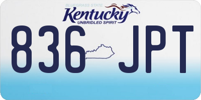 KY license plate 836JPT