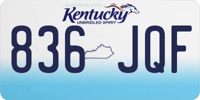 KY license plate 836JQF