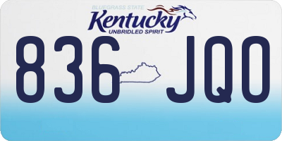 KY license plate 836JQO