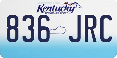 KY license plate 836JRC