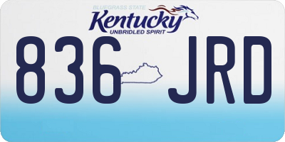 KY license plate 836JRD