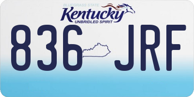 KY license plate 836JRF