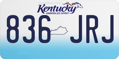 KY license plate 836JRJ